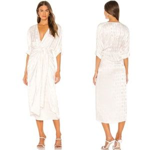 REVOLVE x Callahan Knitwear Sami Satin Jacquard Midi Dress | Small